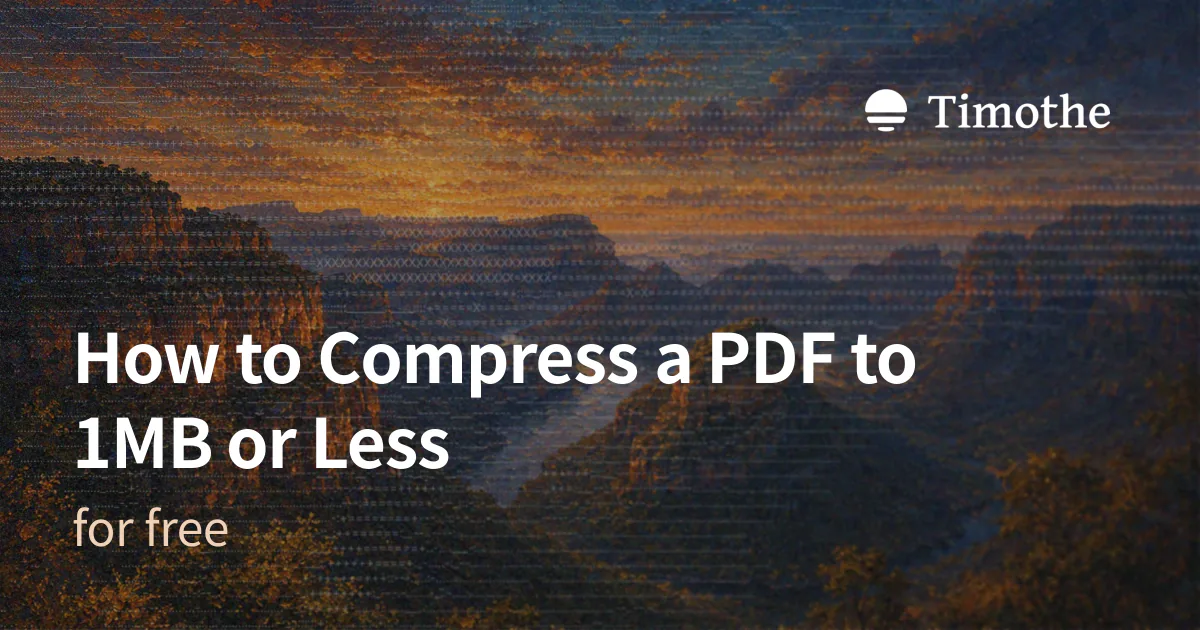 How to Compress a PDF to 1MB or Less - for free