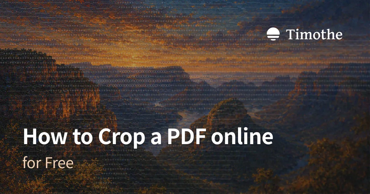 How to Crop a PDF online - for Free
