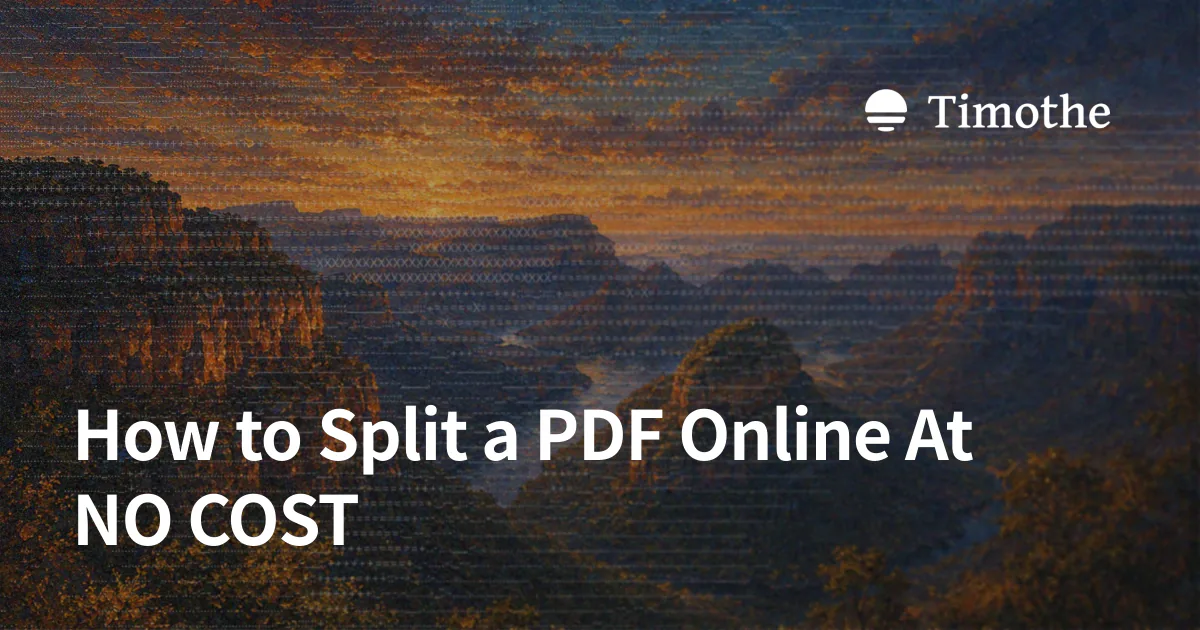How to Split a PDF Online At NO COST